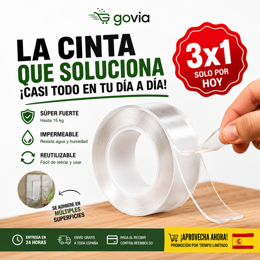 ¡PROMO 3X1! Cinta Doble Faz: Fija, Organiza y Decora sin Dañar tus Superficies