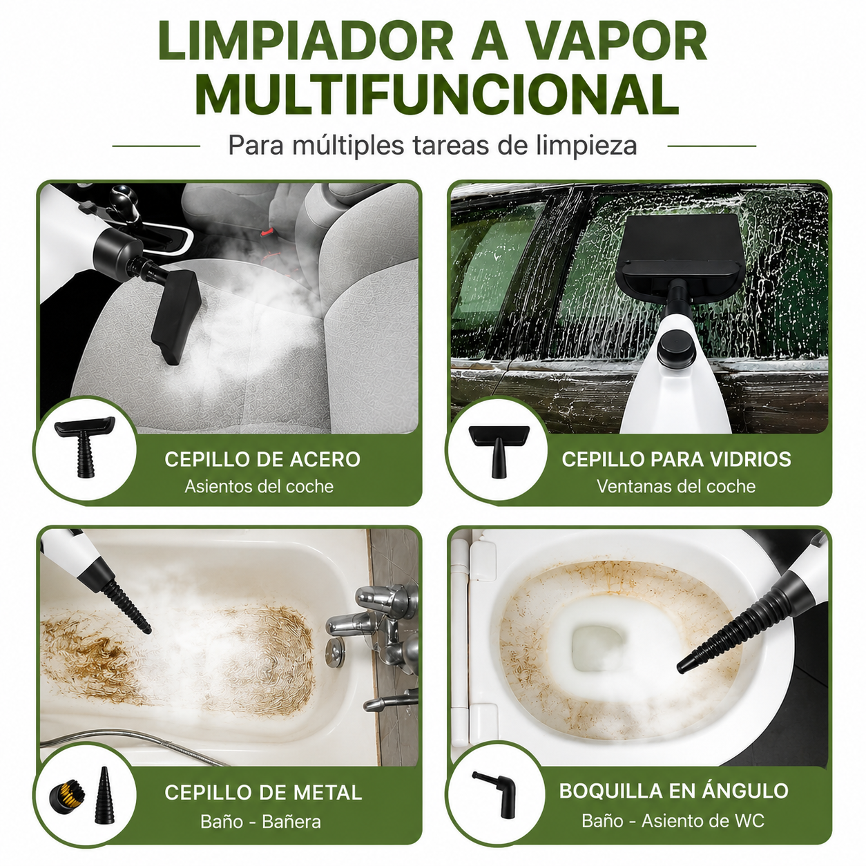 SteamElite™ Limpiador a Vapor Multifunción Incluye 12 accesorios + Vapor de alta presión + Envío Gratis 24h + Pago contra Reembolso 🔥