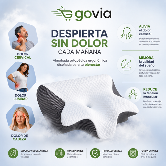 OrthoSleep™ – Almohada Cervical dispierta sin dorlor ☁️