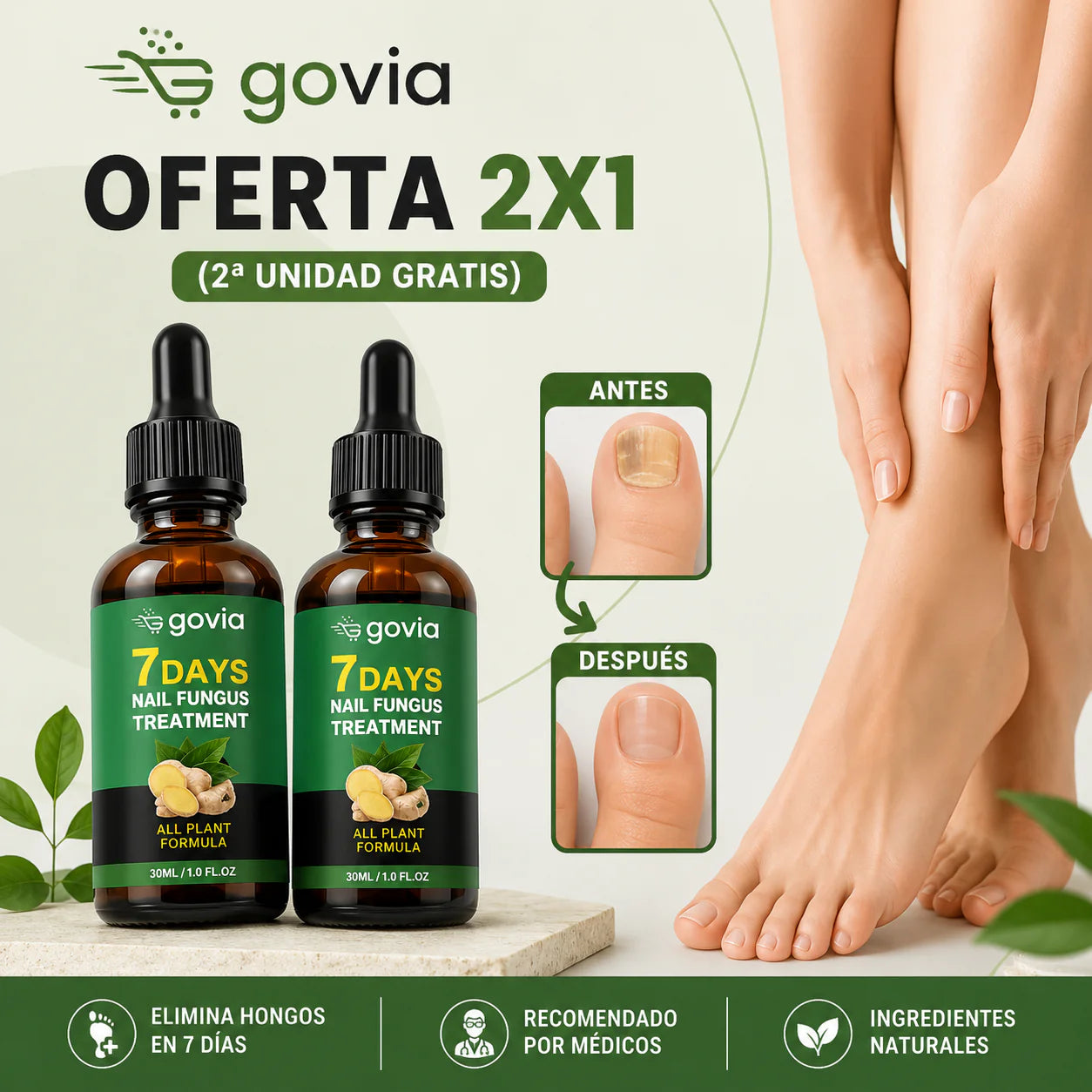 TRATAMIENTO ANTI HONGOS 7 DÍAS 100% NATURAL