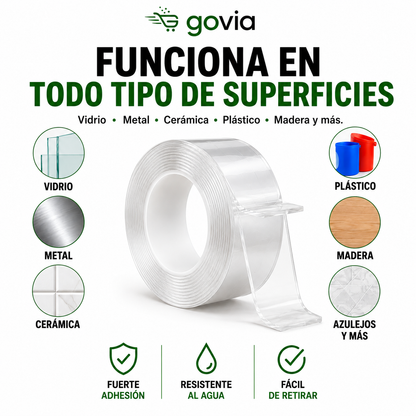 ¡PROMO 3X1! Cinta Doble Faz: Fija, Organiza y Decora sin Dañar tus Superficies