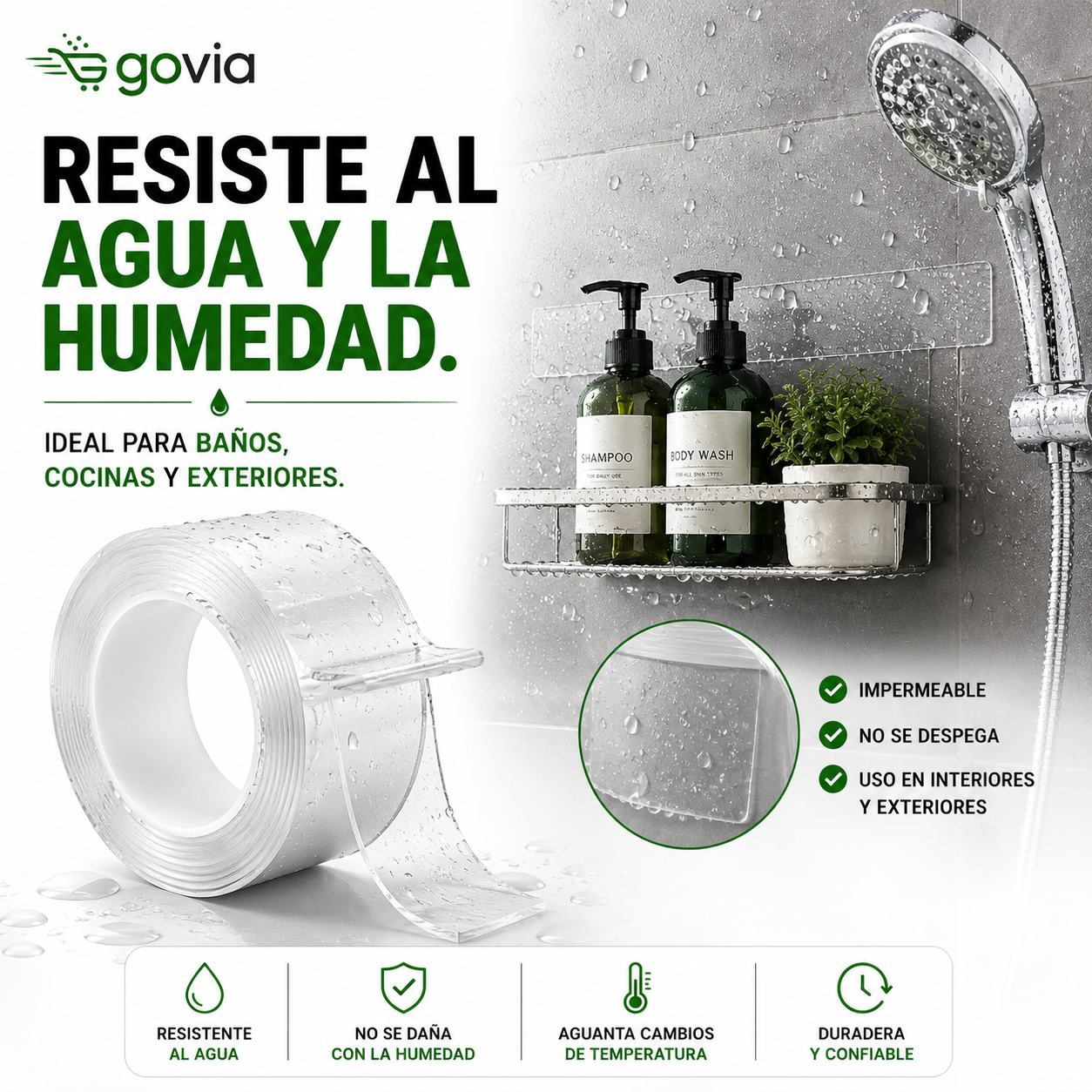 ¡PROMO 3X1! Cinta Doble Faz: Fija, Organiza y Decora sin Dañar tus Superficies