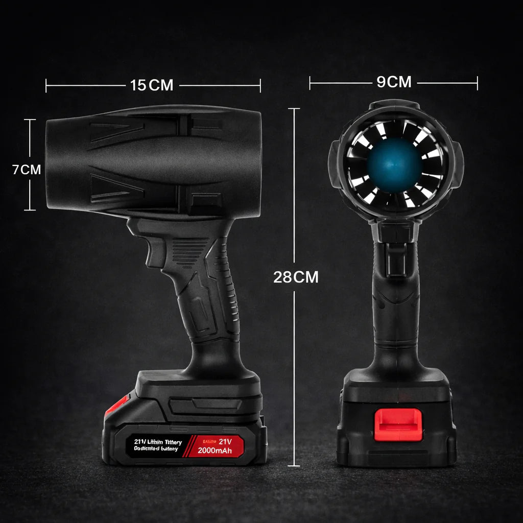 💨 TurboSoplador PRO™ 1500W | 2 Baterías + Maletín GRATIS | Potencia Profesional para Coche, Jardín y Hogar